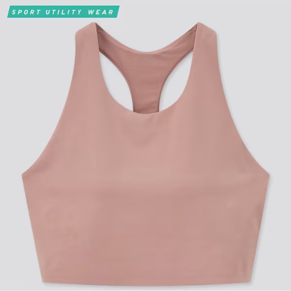 Uniqlo Active Racerback Wireless Bra in Pink